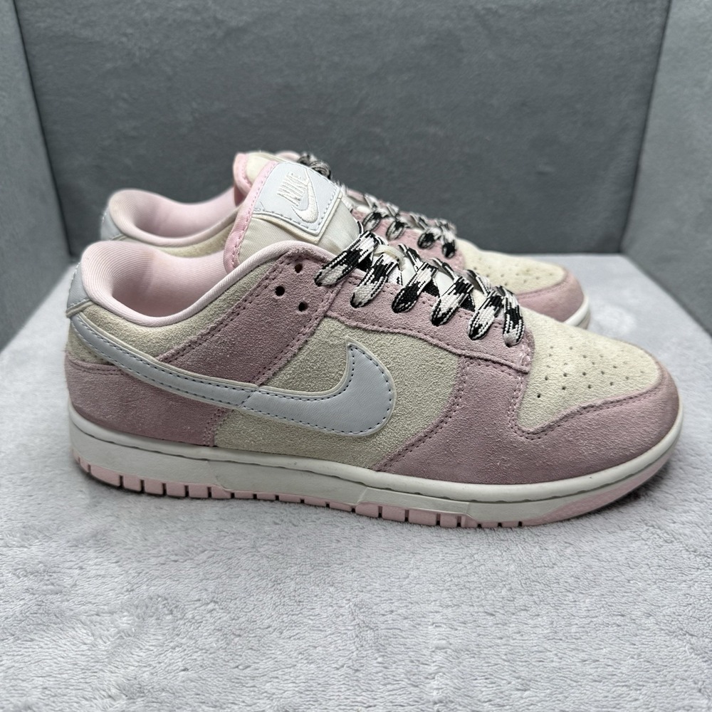 Nike Dunk Low LX Pink Foam Sail Suede Women's Sneakers DV3054-600 Size 5.5